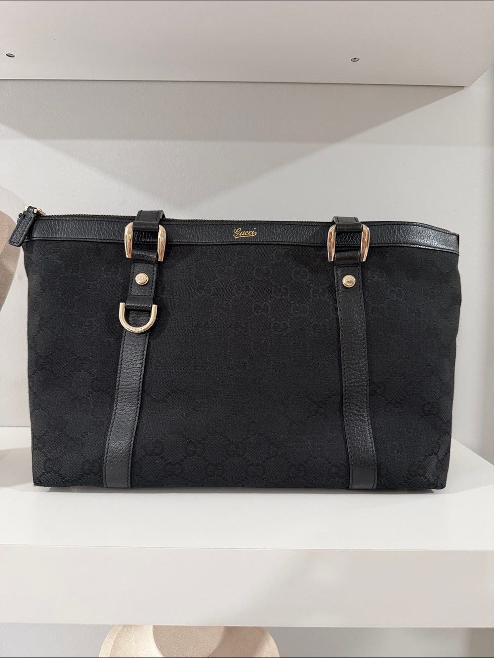 Gucci Canvas GG D-Ring Monogram Abbey Tote